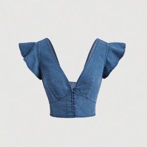 Blue Denim Women's Top